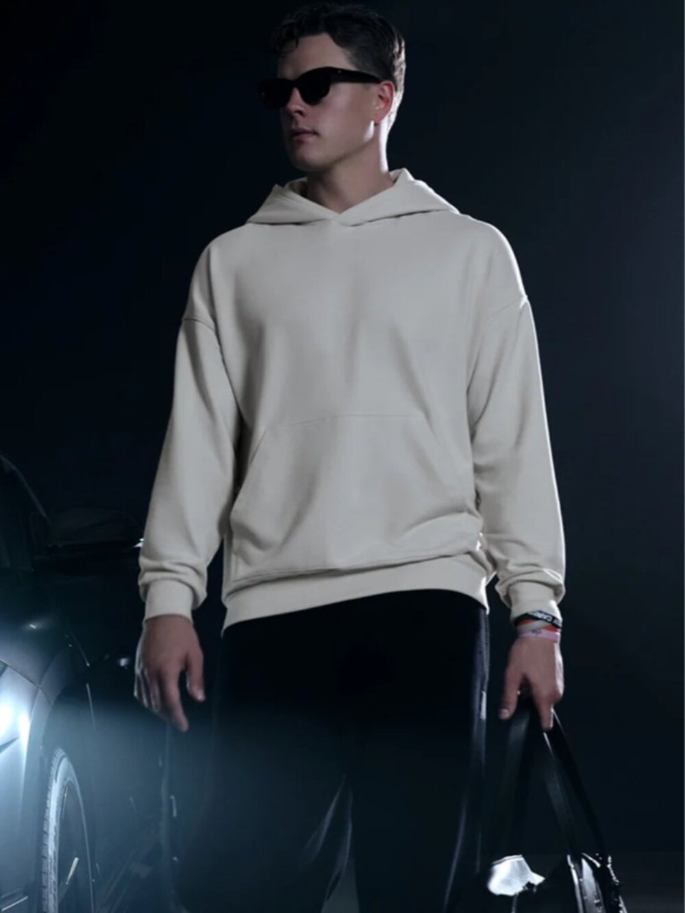 ALO Hoodie Double Take Bone Cream Classic Fit Streetwear Athleisure Mens 2XL